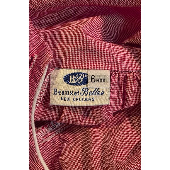 Beaux Et Belles Smocked Embroidered Christmas Peppermints Bubble Romper 6 mos - Picture 4 of 5